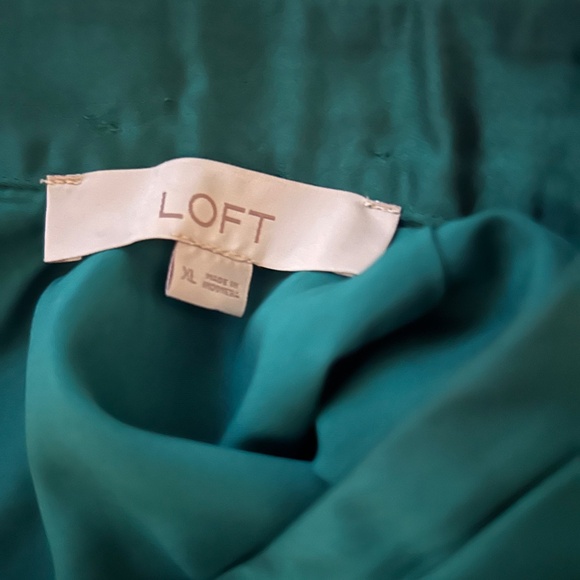 Loft Dark Green Holiday Dress - Picture 4 of 6